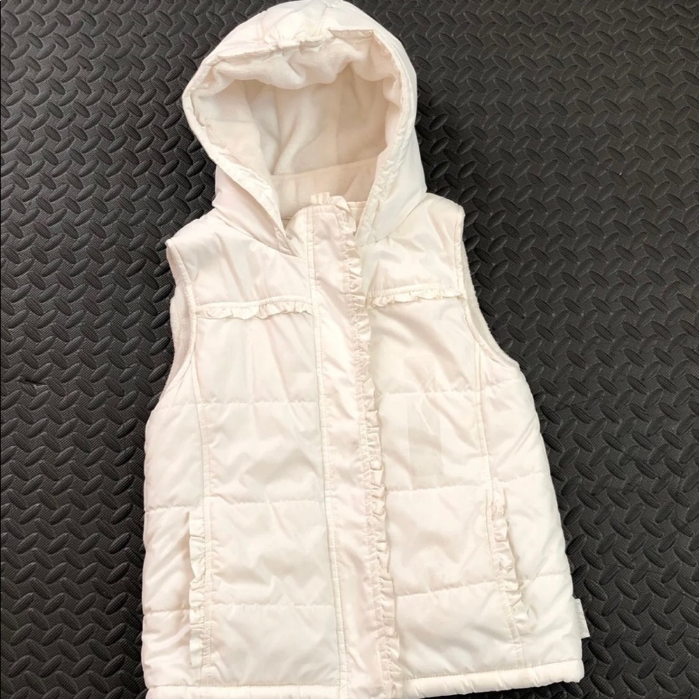 Junior white Puffer Vest jacket